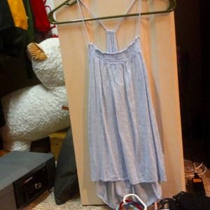 Blue spaghetti strap shirt